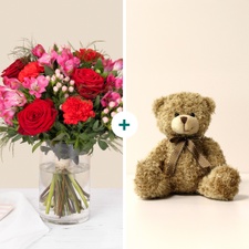 Fleurs et cadeaux Bisous et son ourson
