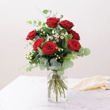 Bouquet de roses Rouge festif