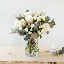 Bouquet de roses Vert coton