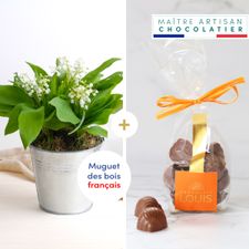 Fleurs et cadeaux Muguet des bois & Escargots en chocolat