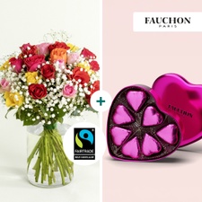 Fleurs et cadeaux Petit trésor et son coeur Fauchon