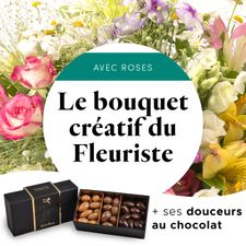 Bouquet de fleurs Bouquet du fleuriste et ses amandes au chocolat