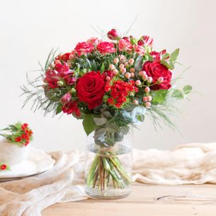 Bouquet de roses Bisous Saint-Valentin