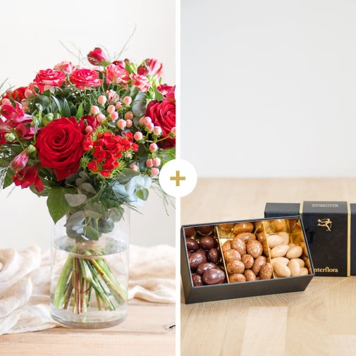 Fleurs et cadeaux Bisous & Amandes au chocolat