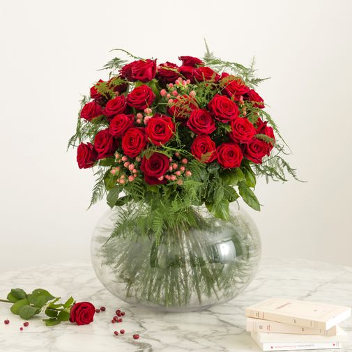 Bouquet de roses Passionnément