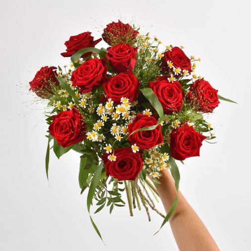Bouquet de roses Rouge idylle