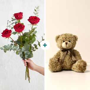 Fleurs et cadeaux Tendresse et son ourson Fleurs et cadeaux Tendresse et son ourson