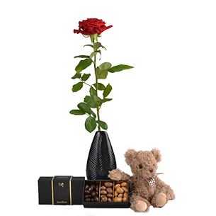 Bouquet de roses Trio de tendresse Bouquet de roses Trio de tendresse ourson