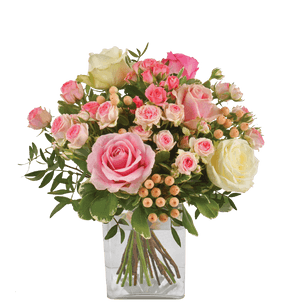 Bouquet de roses Vanille fraise Remerciements