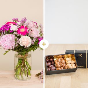 Fleurs et cadeaux Chanson douce & Amandes au chocolat