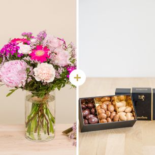 Fleurs et cadeaux Chanson douce & Amandes au chocolat Fleurs et cadeaux Chanson douce & Amandes au chocolat