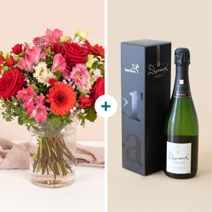 Fleurs et cadeaux Amour floral et son champagne Fleurs et cadeaux Amour floral et son champagne