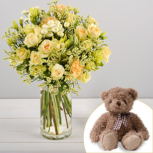Bouquet de fleurs Auréal et son ourson Harry Bouquet de fleurs Auréal et son ourson Harry Naissance