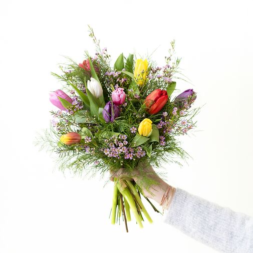 Bouquet de fleurs Bouquet de tulipes et sa bougie parfumée Estéban