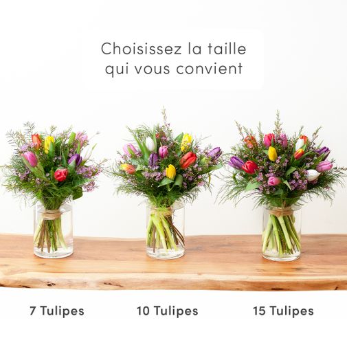 Bouquet de fleurs Bouquet de tulipes et sa bougie parfumée Estéban