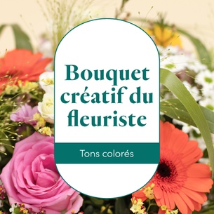 Bouquet de fleurs Le bouquet créatif du fleuriste multicolore Bouquet de fleurs Le bouquet créatif du fleuriste multicolore
