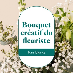 Bouquet de fleurs Le bouquet créatif du fleuriste blanc Bouquet de fleurs Le bouquet créatif du fleuriste blanc