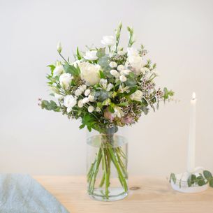 Bouquet de fleurs Paradis blanc Collection Naissance