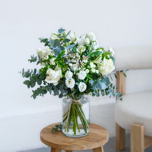 Bouquet de fleurs Paradis blanc