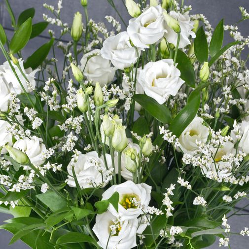 Bouquet de fleurs Plumetis et sa bougie parfumée Esteban