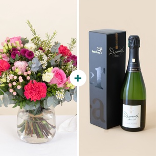 Fleurs et cadeaux Rosa bella et son champagne Fleurs et cadeaux Rosa bella et son champagne