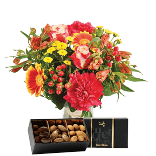 Bouquet de fleurs Tutti frutti et ses amandes au chocolat Bouquet de fleurs Tutti frutti et ses amandes au chocolat Fête du chocolat