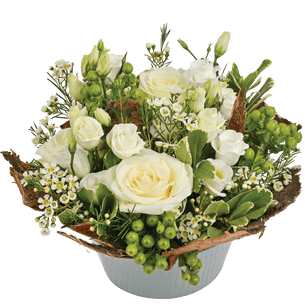 Composition florale Cocon Composition florale Cocon Cadeaux d'affaire : Collection Mariage