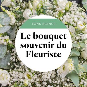 Fleurs deuil Le bouquet souvenir du fleuriste - Blanc Deuil