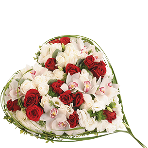 Fleurs deuil Cœur du souvenir Fleurs deuil Cœur du souvenir