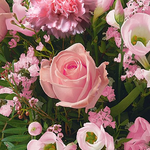 Fleurs deuil Cérémonie rose