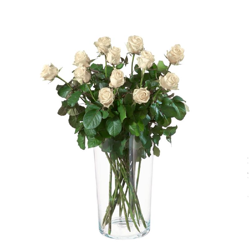 Bouquet de fleurs 12 White roses