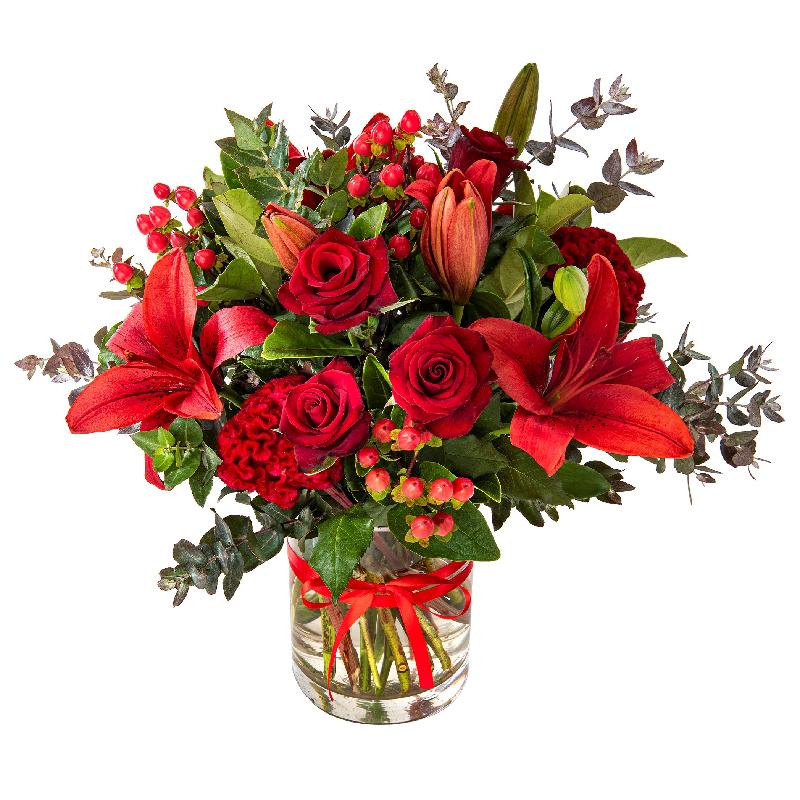 Bouquet de fleurs Santa's Favourite Red