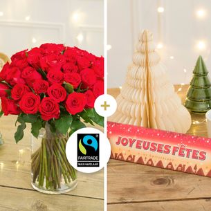 Fleurs et cadeaux Roses rouges & Toblerone 