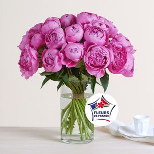 Bouquet de fleurs Brassée de pivoines rose vif