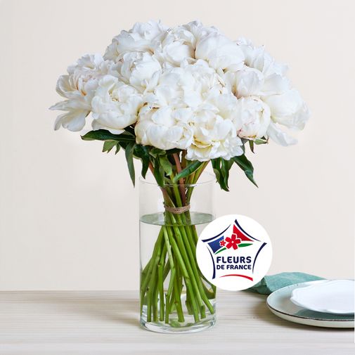 Bouquet de fleurs Brassée de pivoines blanches