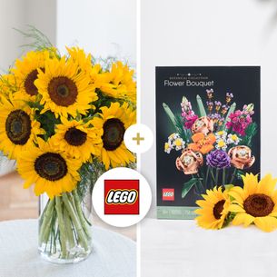 Fleurs et cadeaux Brassée de Tournesols & son coffret Lego