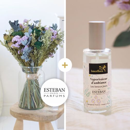 Bouquet de fleurs Les Beaux Jours et son parfum Esteban