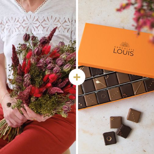 Fleurs et cadeaux Lovely Carmin et ses chocolats