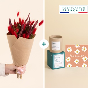 null Le Délicat - Fleurs séchées, bougie & carte null Le Délicat - Fleurs séchées, bougie & carte