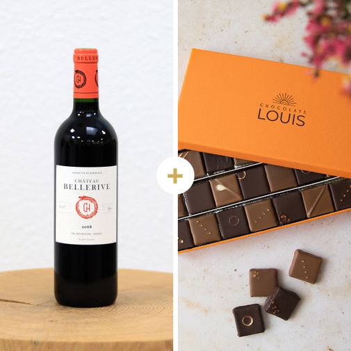 Fleurs et cadeaux Bordeaux Château Bellerive 2018 et ses chocolats