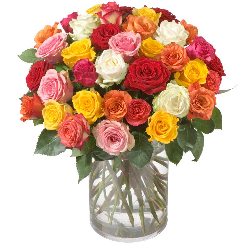 Bouquet de fleurs Colorful Bouquet of Roses (36 roses)