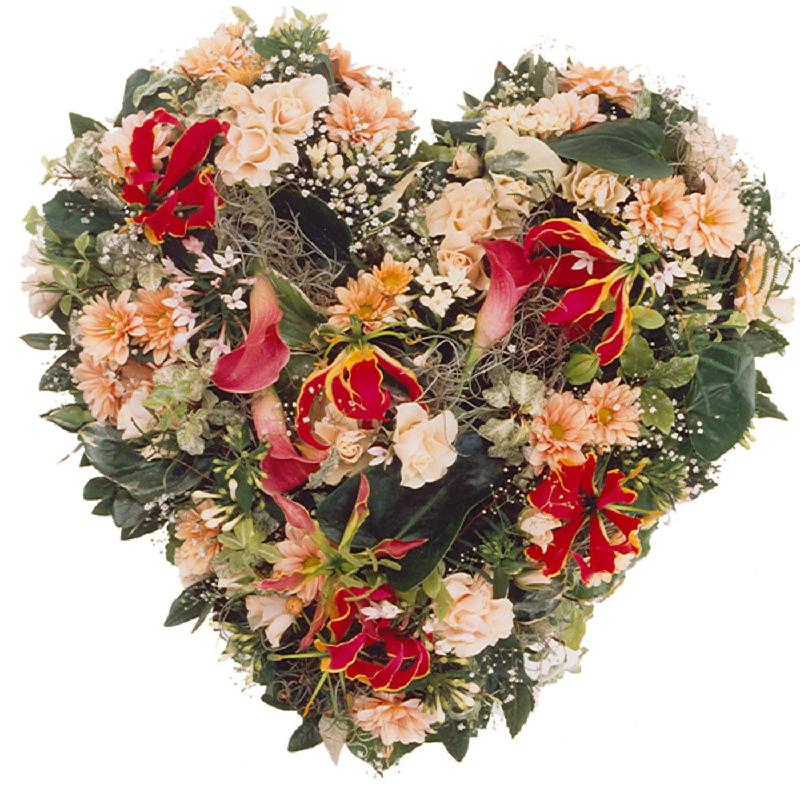Bouquet de fleurs Seasonal Flower Heart (For the Cemetery)