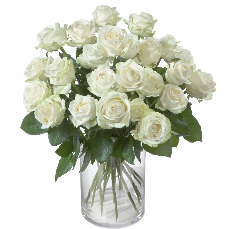 Bouquet de fleurs 24 White Roses