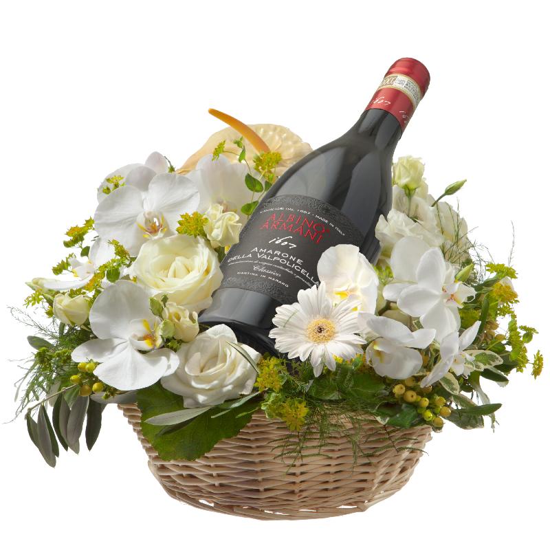 Bouquet de fleurs Mediterranean Dream with Amarone Albino Armani  DOCG (75cl)