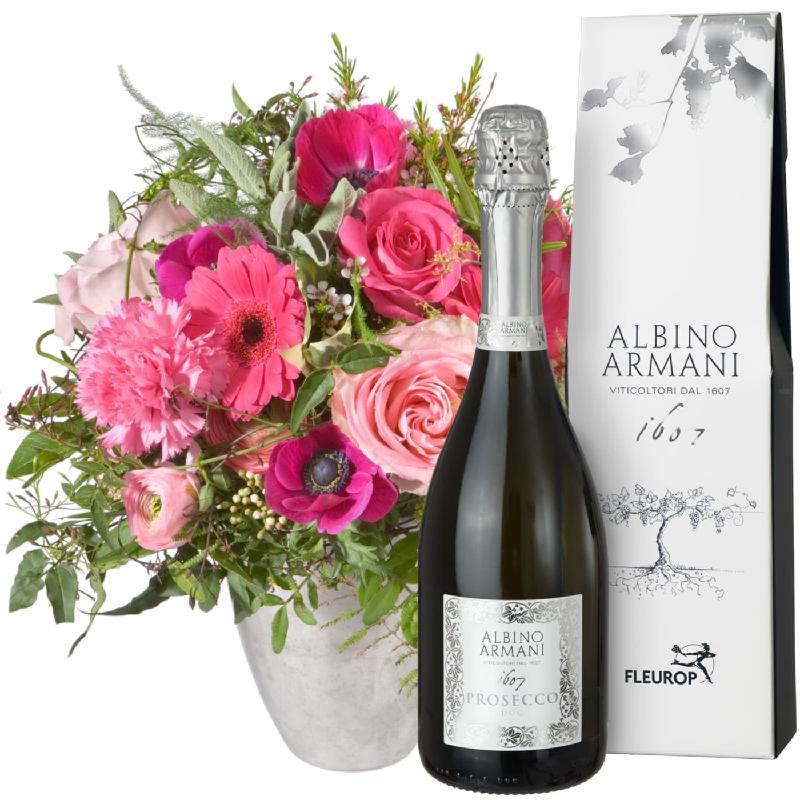 Bouquet de fleurs Spring Greeting with Prosecco Albino Armani DOC (75cl) Bouquet de fleurs Spring Greeting with Prosecco Albino Armani DOC (75cl)
