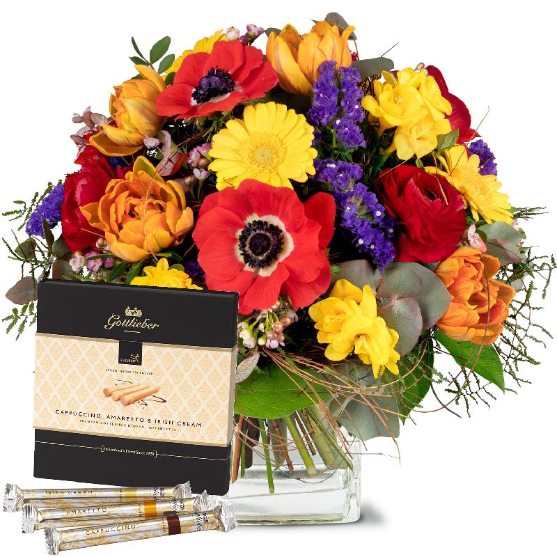 Bouquet de fleurs Happy with Gottlieber Hüppen "Special Edition for Fleurop"