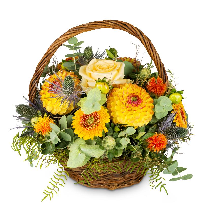 Bouquet de fleurs Natural seasonal basket