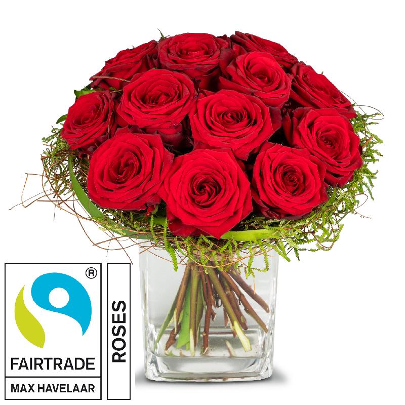 Bouquet de fleurs Small Pearl of Roses with Fairtrade Max Havelaar-Roses