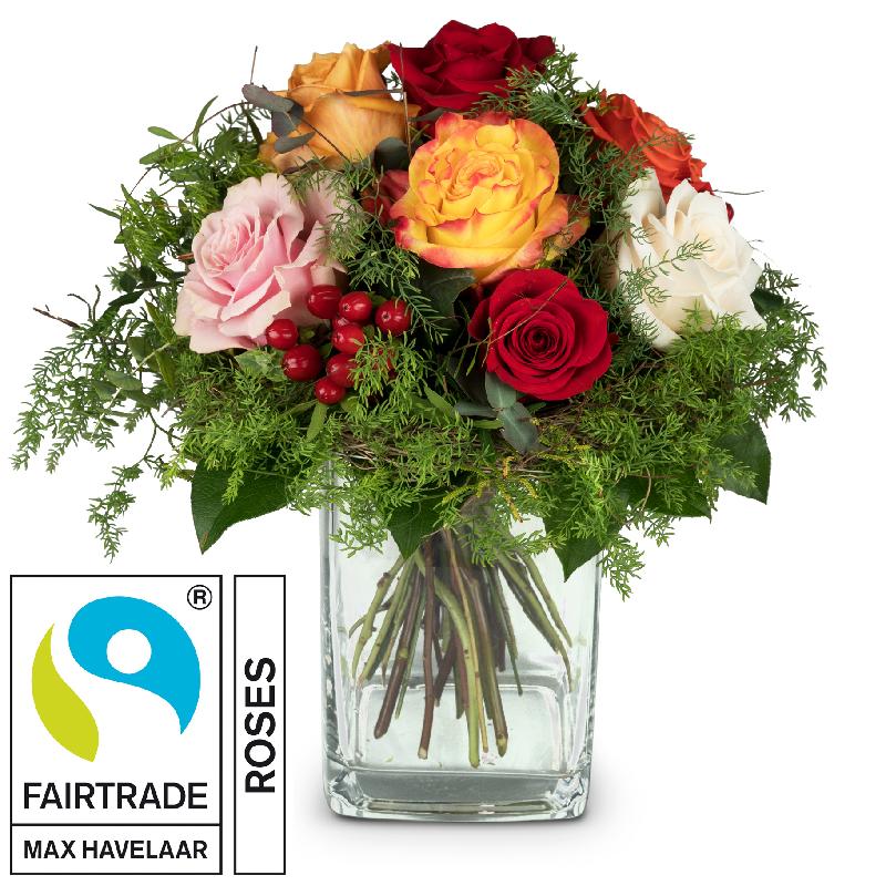 Bouquet de fleurs Magic of Roses with Fairtrade Max Havelaar-Roses