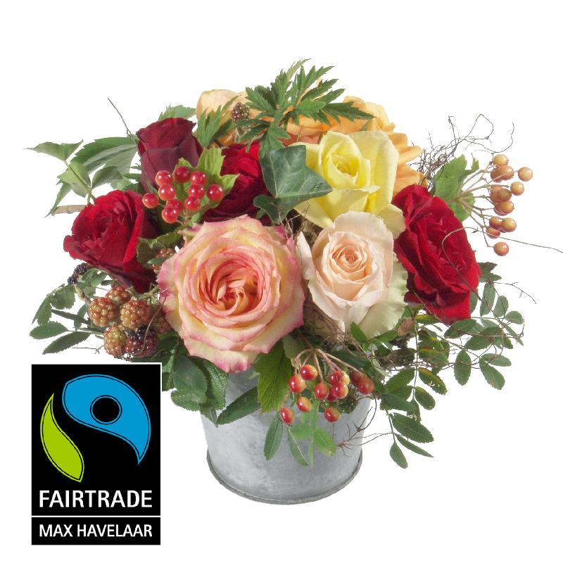 Bouquet de fleurs Magic of Rose with Fairtrade Max Havelaar-Roses, big blooms